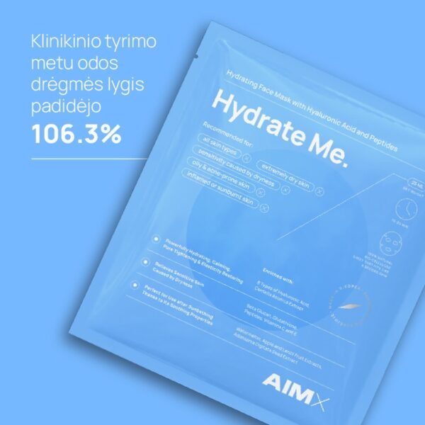 AIMX Hydrate Me giliai drėkinanti veido kaukė su peptidais - Image 3